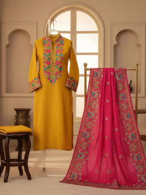 Pure Cotton Block Print Three-Piece Set