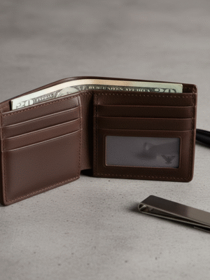 Men's Classic Bi-Fold Leather Wallet